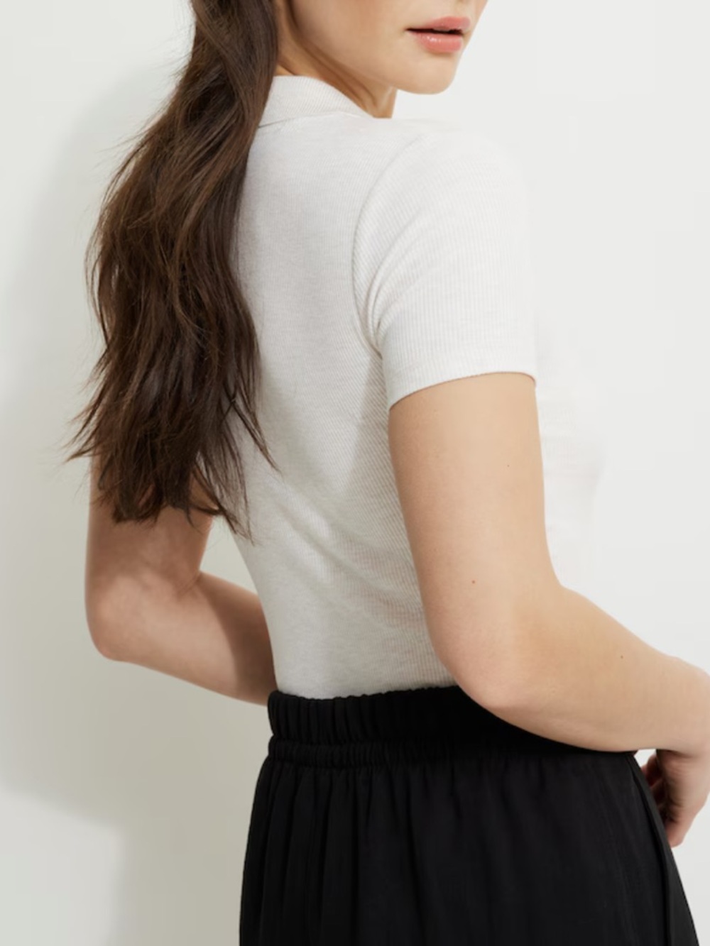 Dynamite Ribbed Knit Polo Bodysuit - Picture 3 of 6